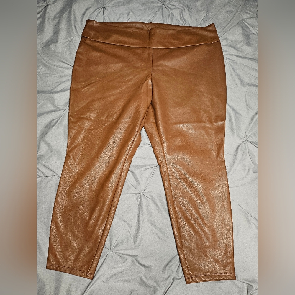 Reitmans Signature Camel Leather Pants